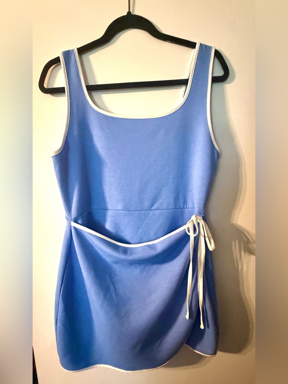 Zenana Outfitters Light Blue Tank with White Trim